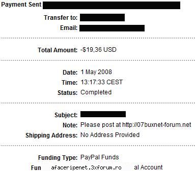 Cele mai bune 2 site-uri de scos bani ! - Dovada de plata de la 07bux.net :) Succes ! - LINK-URI DE REFERALI